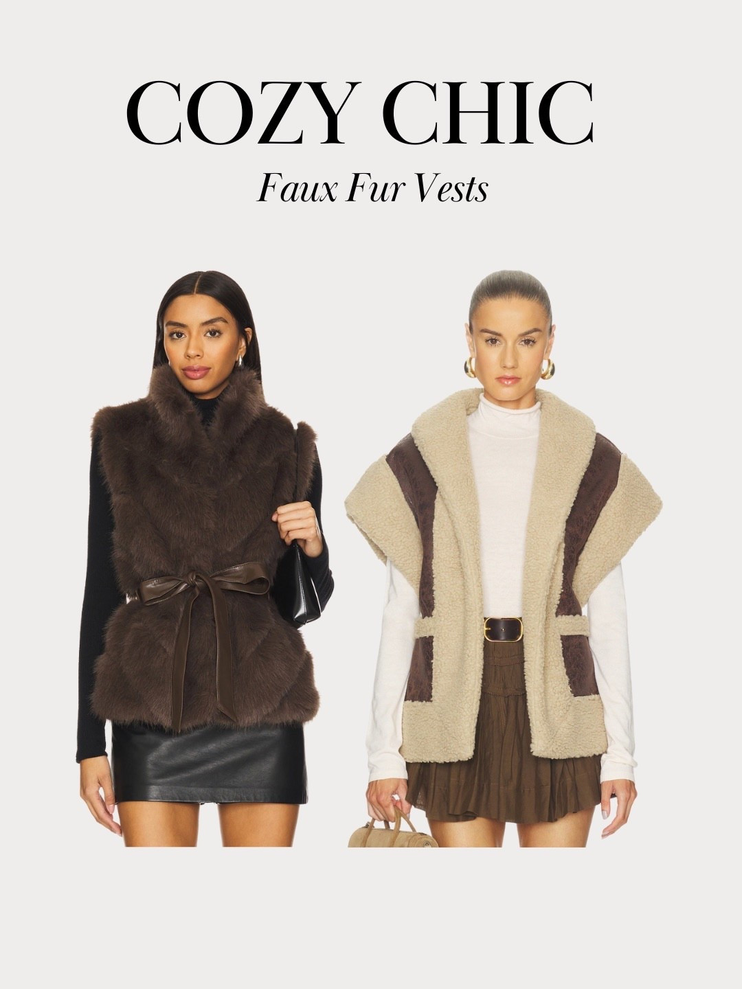 Faux fur vests! Apres ski style, winter style 

#LTKSeasonal