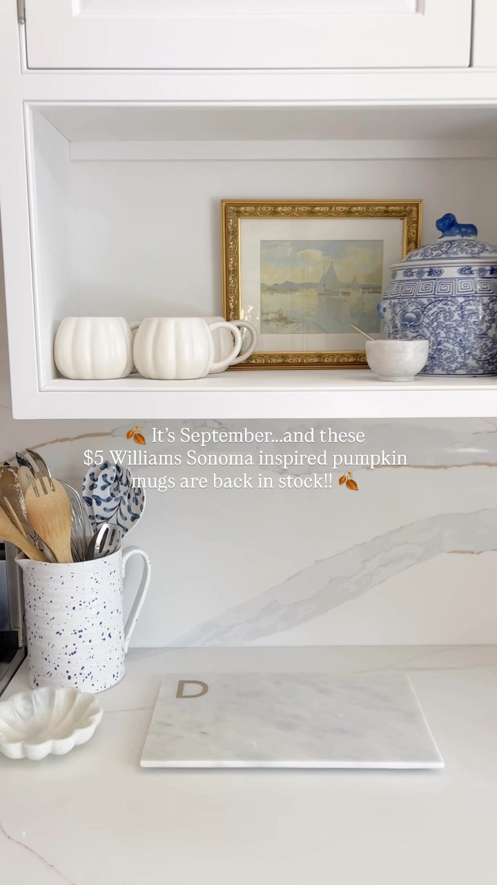 Yay!! 🙌🏻🍂 I’m so glad these $5 pumpkin mugs are back in stock again this year!! Comment “MUG” to snag these Williams Sonoma and Anthropologie inspired mugs but for WAY less!! 

I love that these are classic and can be used each Fall without it feeling too trendy. A timeless & beautiful edition to your Fall kitchen decor to enjoy the start of cozy season 🤗🍂🤍

#LTKSaleAlert #LTKFindsUnder50 #LTKHome