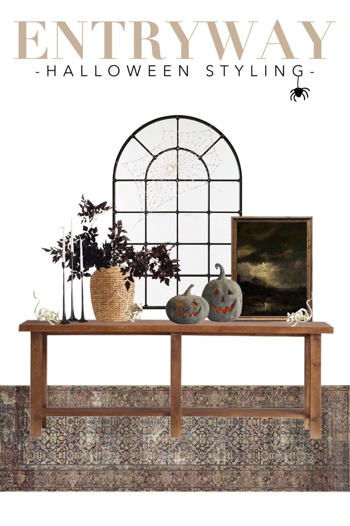Halloween Entryway Decor 🕸️

Halloween Decor, Pumpkins, Fall Stems, Entry Mirror, Console Table, Skeletons, Halloween Art, Jack-o-lantern, Vase

#LTKSeasonal #LTKstyletip #LTKhome