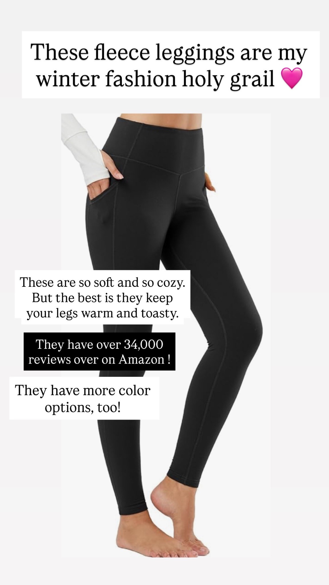Fleece lined leggings for women are the best! 

#LTKootd #LTKFindsUnder50