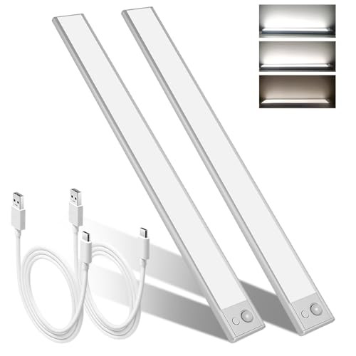 silingmo 15.7 Inch 148 LED Under Cabinet Lighting,3 Color Temperatures Dimmable Closet Lights Motion Sensored,3000mAh Battery Closet Lights,Lights for Under Cabinets in Kitchen,Wardrobe,Stairs | Amazon (US)