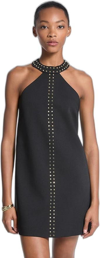 Michael Kors Womens Studded Halter Mini Dress | Amazon (US)