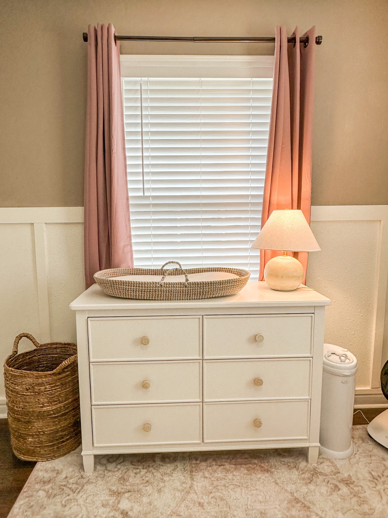 Nursery details. I am loving this dresser and changing table! I wanted a smaller dresser for my small nursery! 

#LTKfamily #LTKbaby #LTKbump