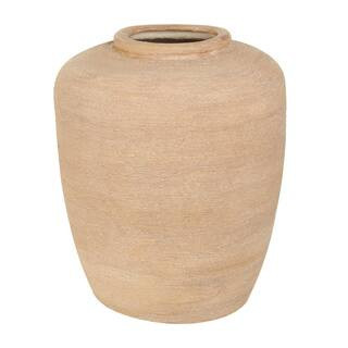 16" Beige Ceramic Wide Textured Vase By Ivory And Iris | 13" x 13" x 16" | Michaels® | Michaels Stores