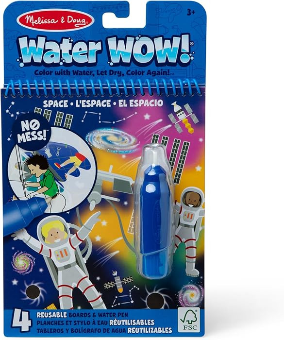 Melissa & Doug On The Go Water Wow! Reusable Mess-Free Water-Reveal Activity Pad – Space | Amazon (US)