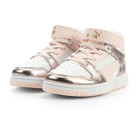 PUMA Rebound Layup Nu Romantic Little Kid Girls Basketball Shoes, 1 Medium, Pink | JCPenney
