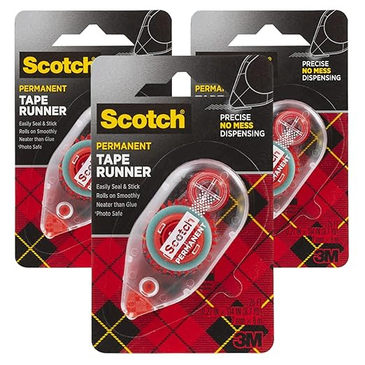 Scotch 6061 Scotch Double Sided Adhesive Roller Tape Runner, Permanent, Acid-Free, Photo-Safe Adh... | Amazon (US)