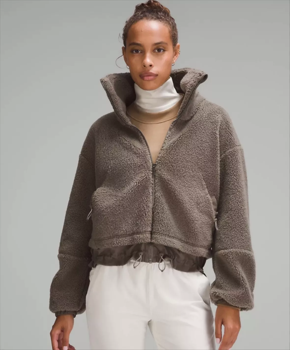 Textured Fleece Cinchable Full Zip curated on LTK
