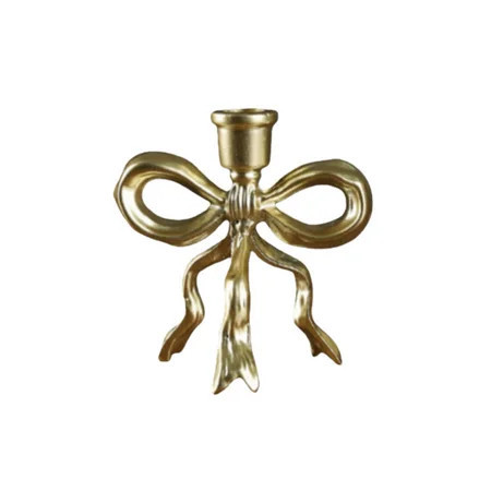 Bow Candle Holder, Bow Metal Taper Candle Holder, Gold, Black, Decorative Candle Holders for Centerpiece, Table, Wedding (Gold) | Walmart (US)