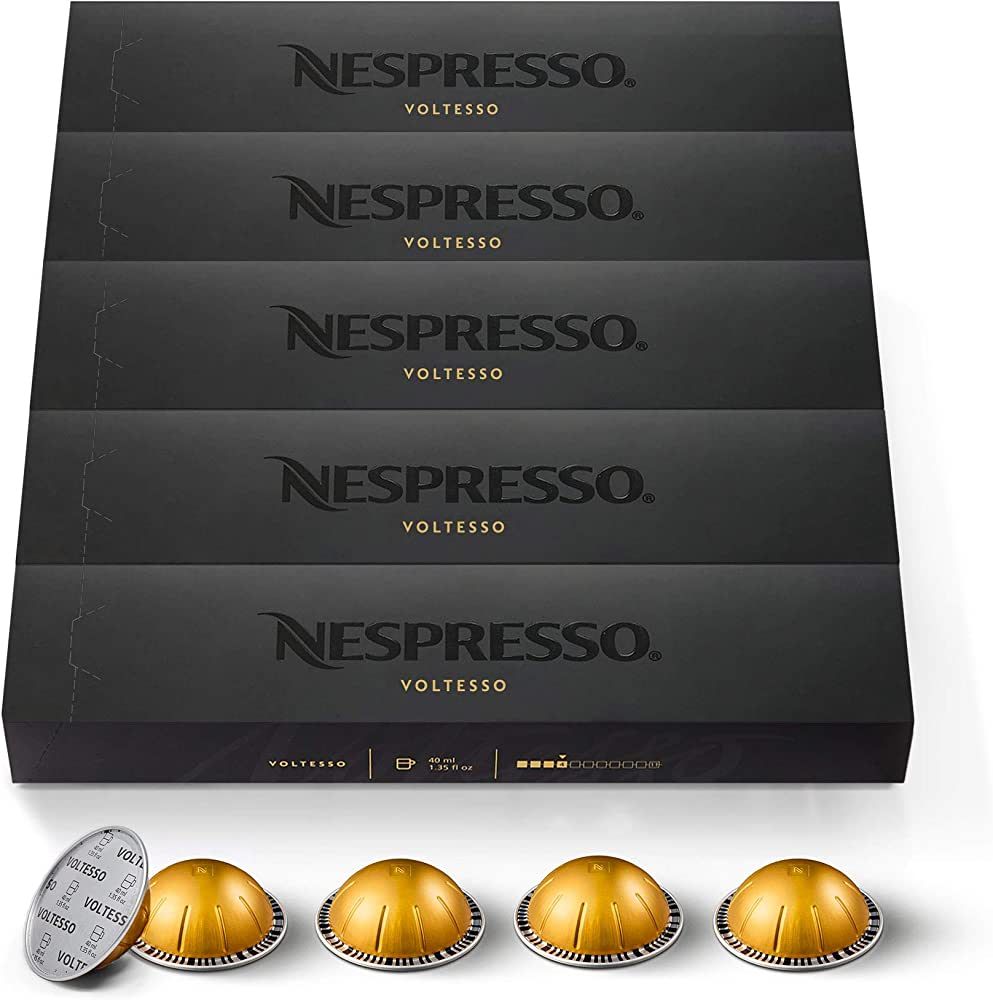 Nespresso Capsules VertuoLine, Voltesso , Mild Roast Espresso Coffee, 50 Count Coffee Pods, Brews... | Amazon (US)