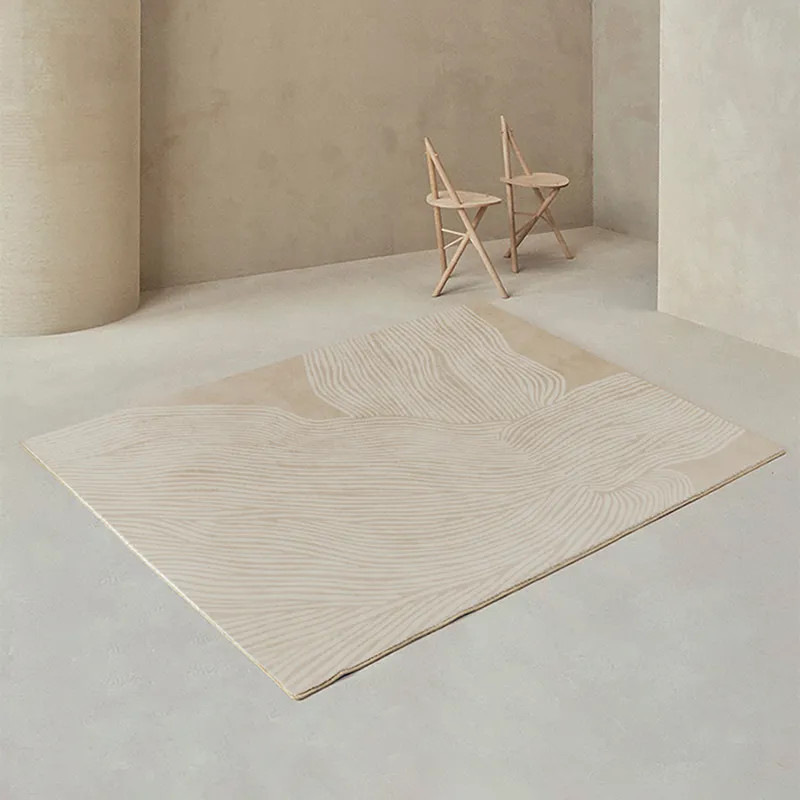 5' x 8' Multipurpose Rectangular Contemporary Beige Area Rug-Homary | Homary