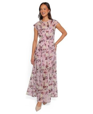 Petal and Pup Women's Livio Wedding Guest Floral-Print A-Line Maxi Dress - Lilac floral | Macy's