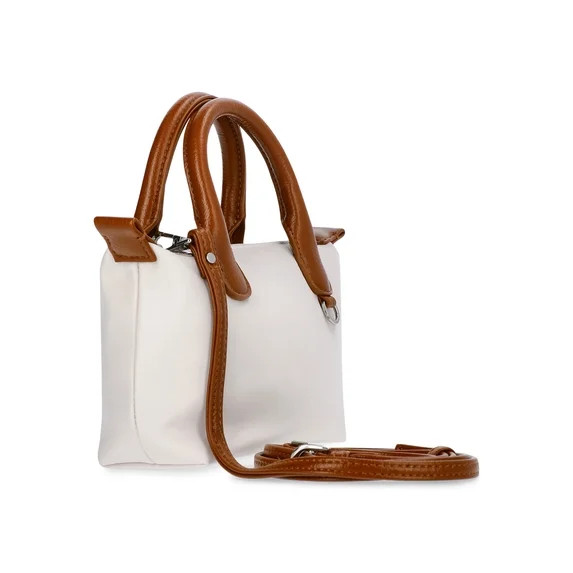 No Boundaries Women's Mini Tote Crossbody Bag, Cream | Walmart (US)