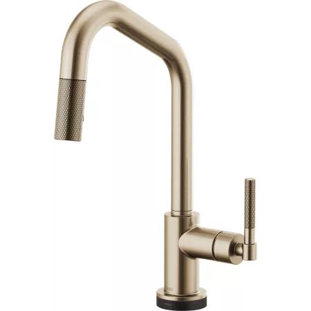 Brizo Litze Single Handle Angled Spout SmartTouch Pull Down Kitchen Faucet with Knurled Handle - ... | Build.com, Inc.