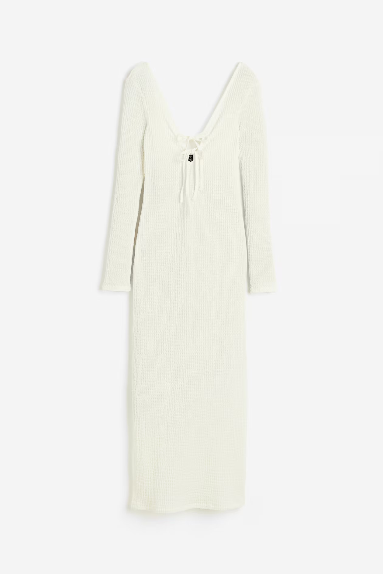 Textured-knit tie-detail dress | H&M (UK, MY, IN, SG, PH, TW, HK)