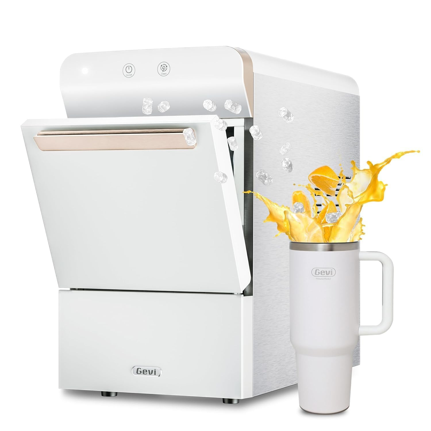 Gevi V2.0 Nugget Ice Maker, 38lbs/24H Countertop Pellet Ice Machine with Self-Cleaning, Energy-Ef... | Amazon (US)