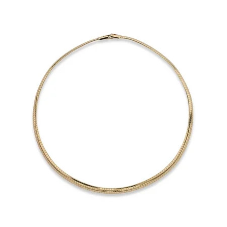 Omega Link Choker Necklace in Yellow Goldtone 16 | Walmart (US)