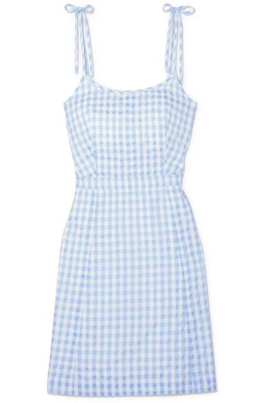 Gingham cotton-blend mini dress | NET-A-PORTER (US)