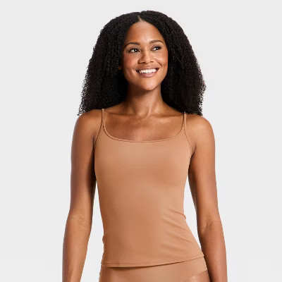 Women's Luxe Smooth Layering Tank Lingerie - Auden™ Black XL | Target