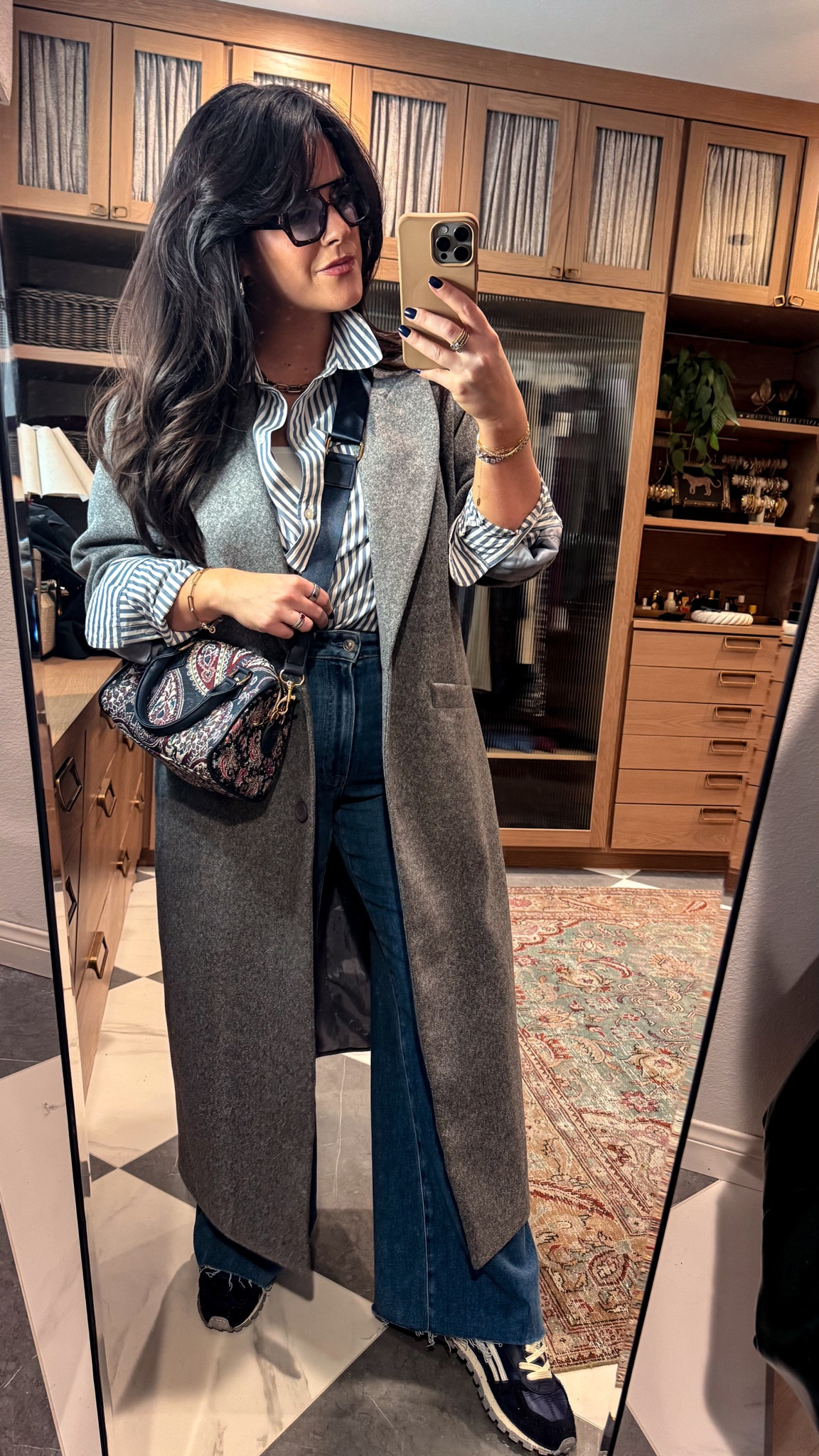 Casual winter midsize outfit 
Blouse size large, coat xl, jeans size 33 

#LTKStyleTip #LTKMostLoved #LTKMidsize