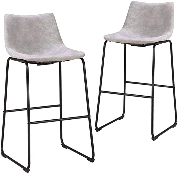 MAISON ARTS Bar Height Bar Stools Set of 2 with Back 30 inch Tall Stools for Kitchen Island Moder... | Amazon (US)