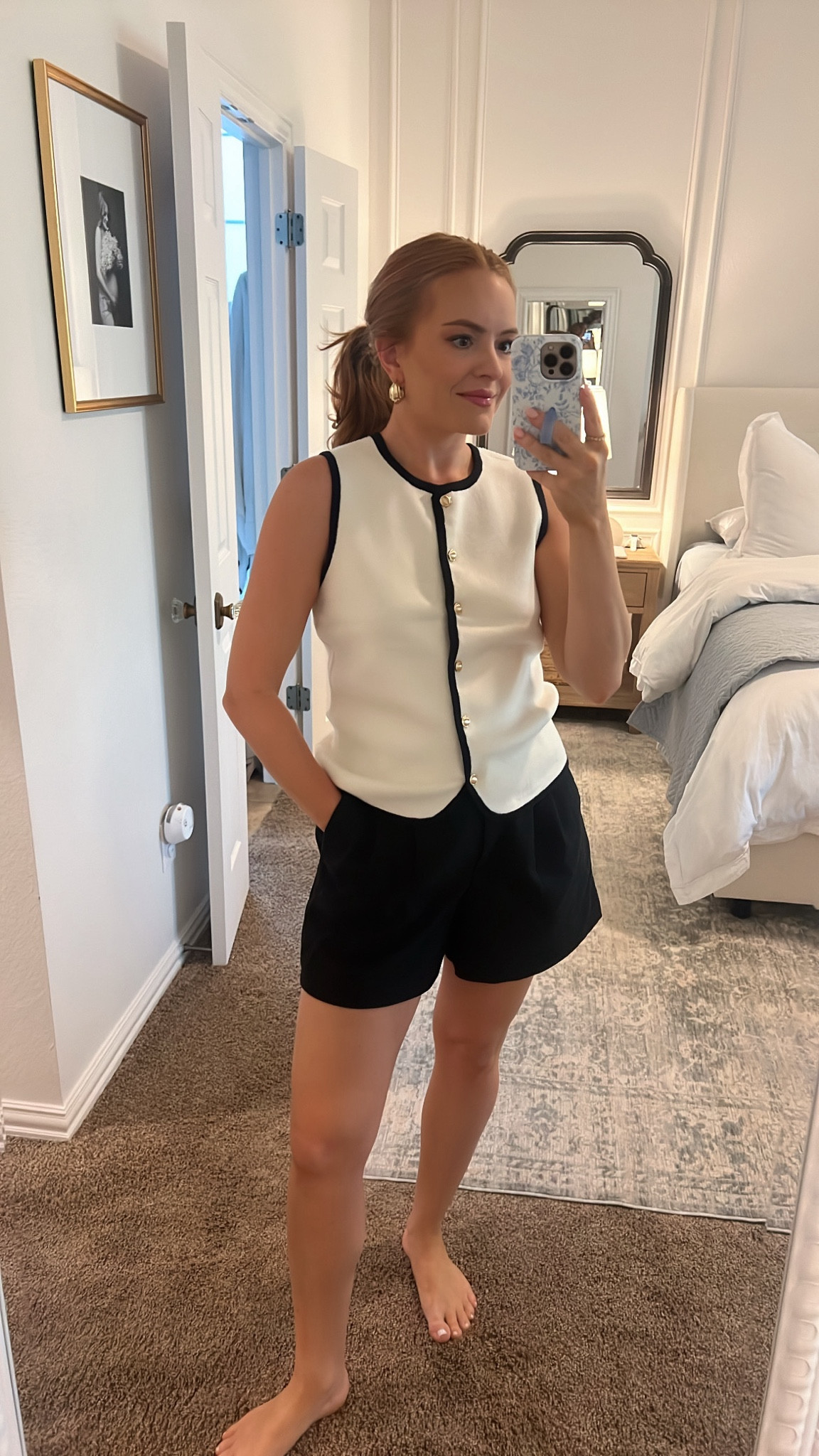 Today’s work from home look! I swear Abercrombie has the best workwear pieces and this top did not disappoint!

Sizing:
Top- small
Shorts - 28 (I size up for shorts so they aren’t tight)

#LTKWorkwear #LTKFindsUnder100 #LTKStyleTip
