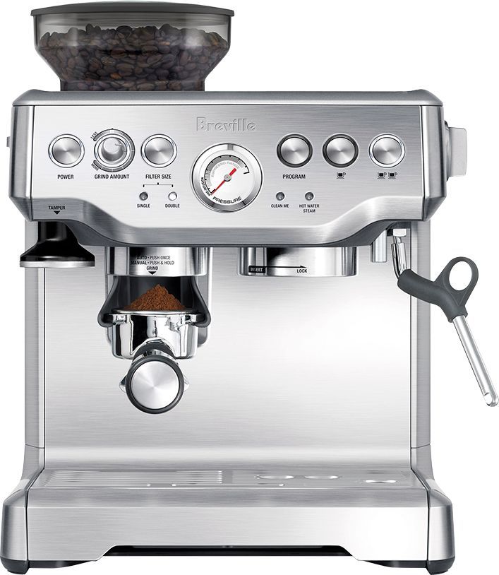 Breville - the Barista Express Espresso Machine with 15 bars of pressure, Milk Frother and intergrat | Best Buy U.S.