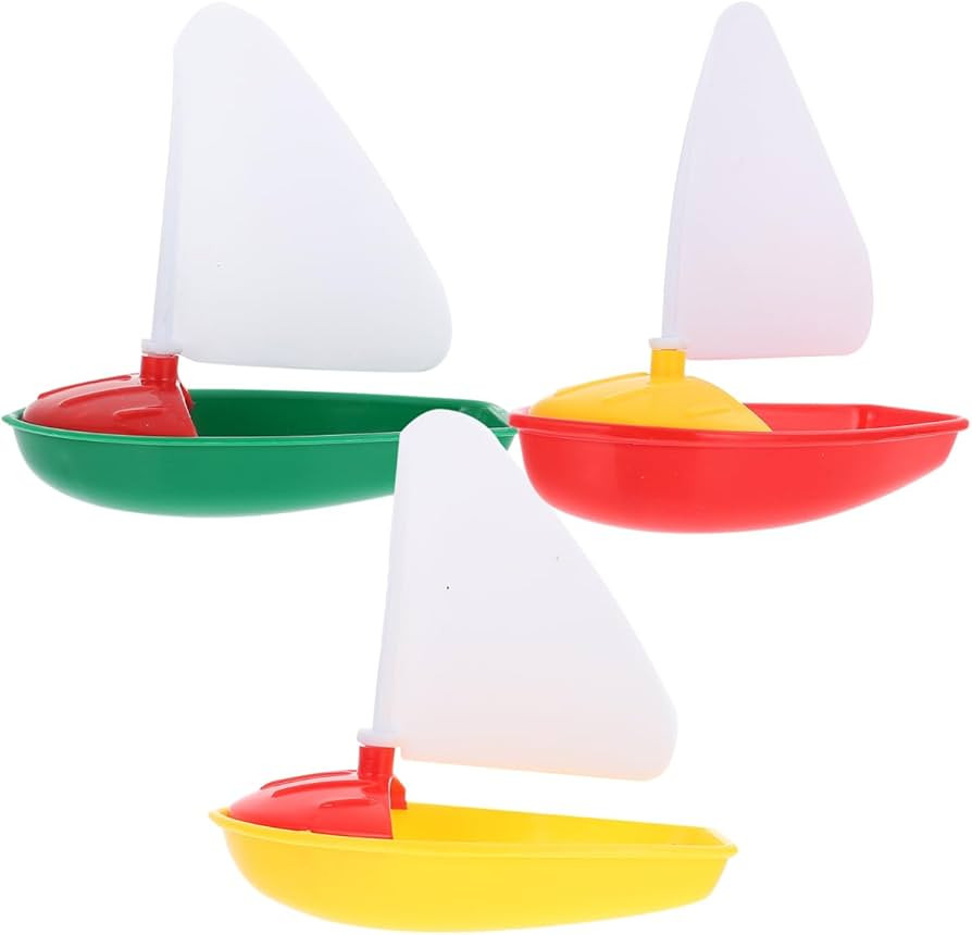 Toyvian 1 Set Toy Boats 3PCS Toddler Bathtub Sailing Boats for Kids Mini Boat Toys Sailboat Float... | Amazon (US)