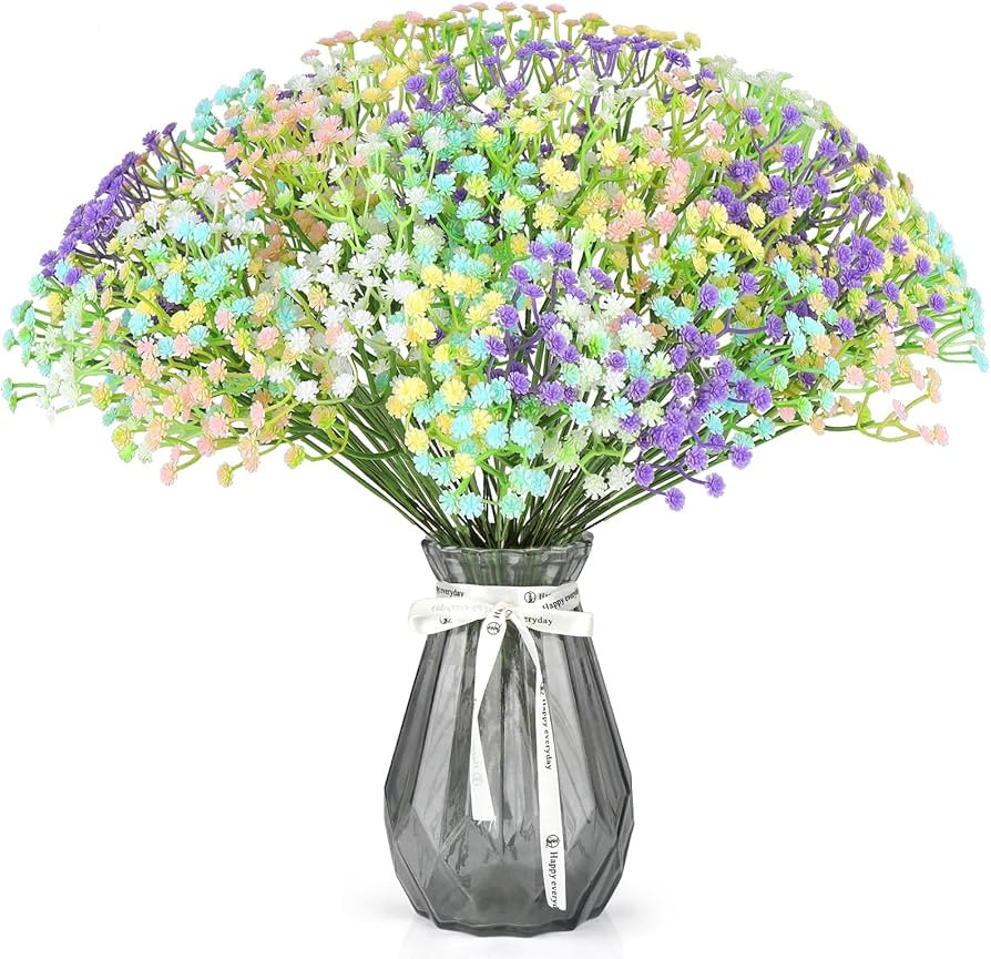 50 Pcs Artificial Babys Breath Flowers, Real Touch Gypsophila for Wedding, Party, Restaurant, Hom... | Amazon (US)