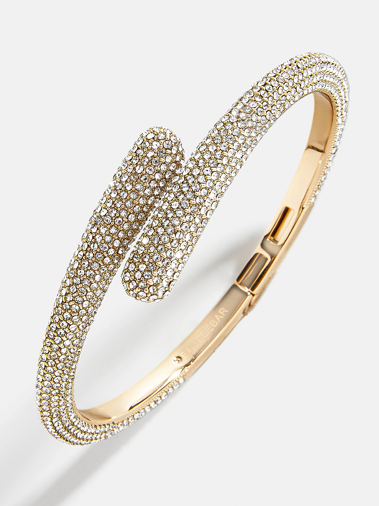 Naomi Wrap Hinge Bangle - Gold/Pavé | BaubleBar