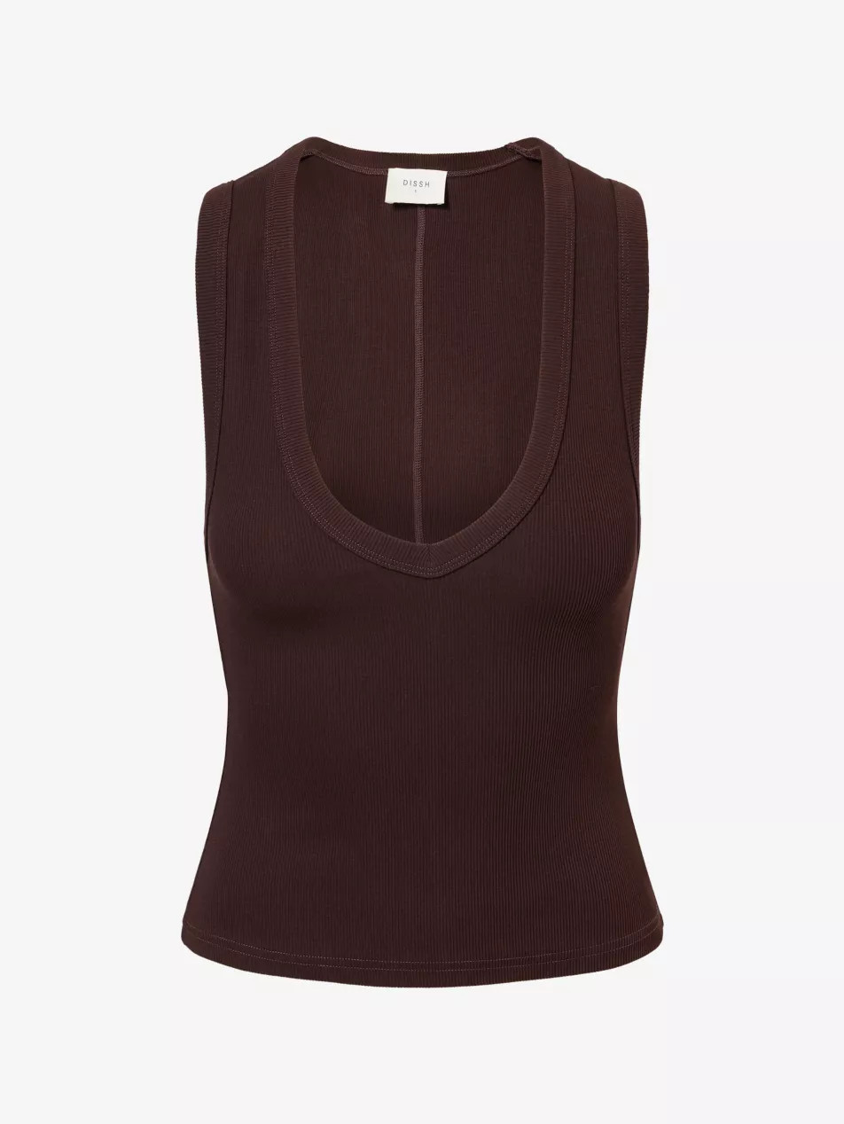 DISSH - Yasmin Plunge-Neck Cotton-Blend Tank Top | Selfridges.com | Selfridges