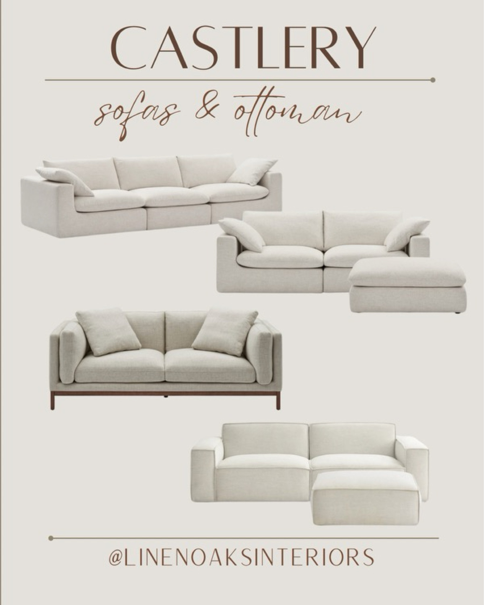 Sofas!

Cloud sofa.- deep seated sofa/ cloud couch- couch - line couch a grey couch- ottoman- cloud ottoman 

#LTKfamily #LTKhome #LTKstyletip