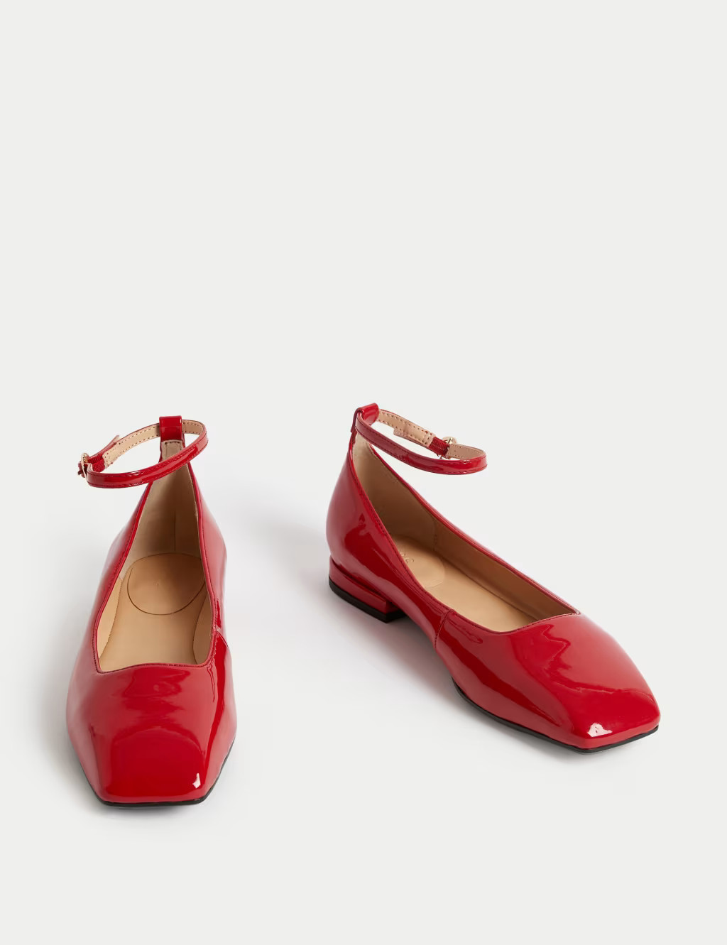 Patent Ankle Strap Flat Ballet Pumps | Marks & Spencer (UK)
