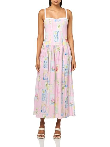 Show me Your Mumu, Hepburn Midi Dress, Summer Soleil Linen, Large | Amazon (US)