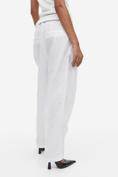 Tapered Linen-blend Pants | H&M (US + CA)