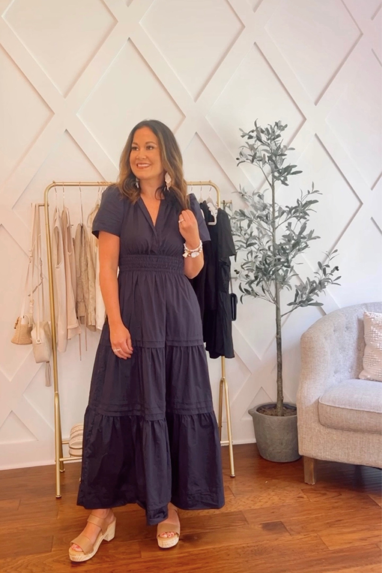 Quince dress - dupe of the anthro Somerset dress! It’s so good - wearing xs - summer maxi dress - use code bestyledco for 20% off first time purchase at Nisolo 

#LTKunder100 #LTKstyletip #LTKFind