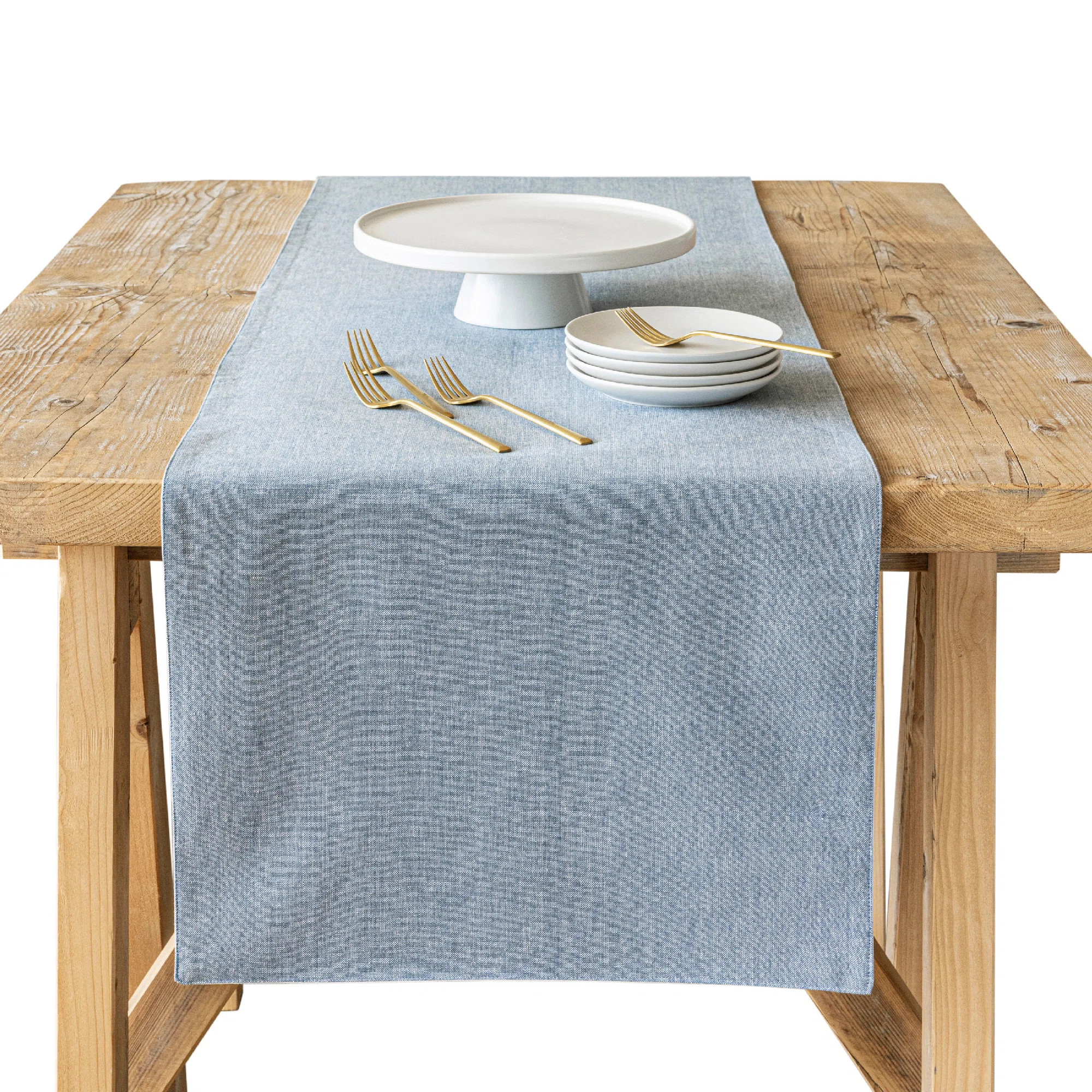 Over&Back Woven Chambray Table Runner | Wayfair North America