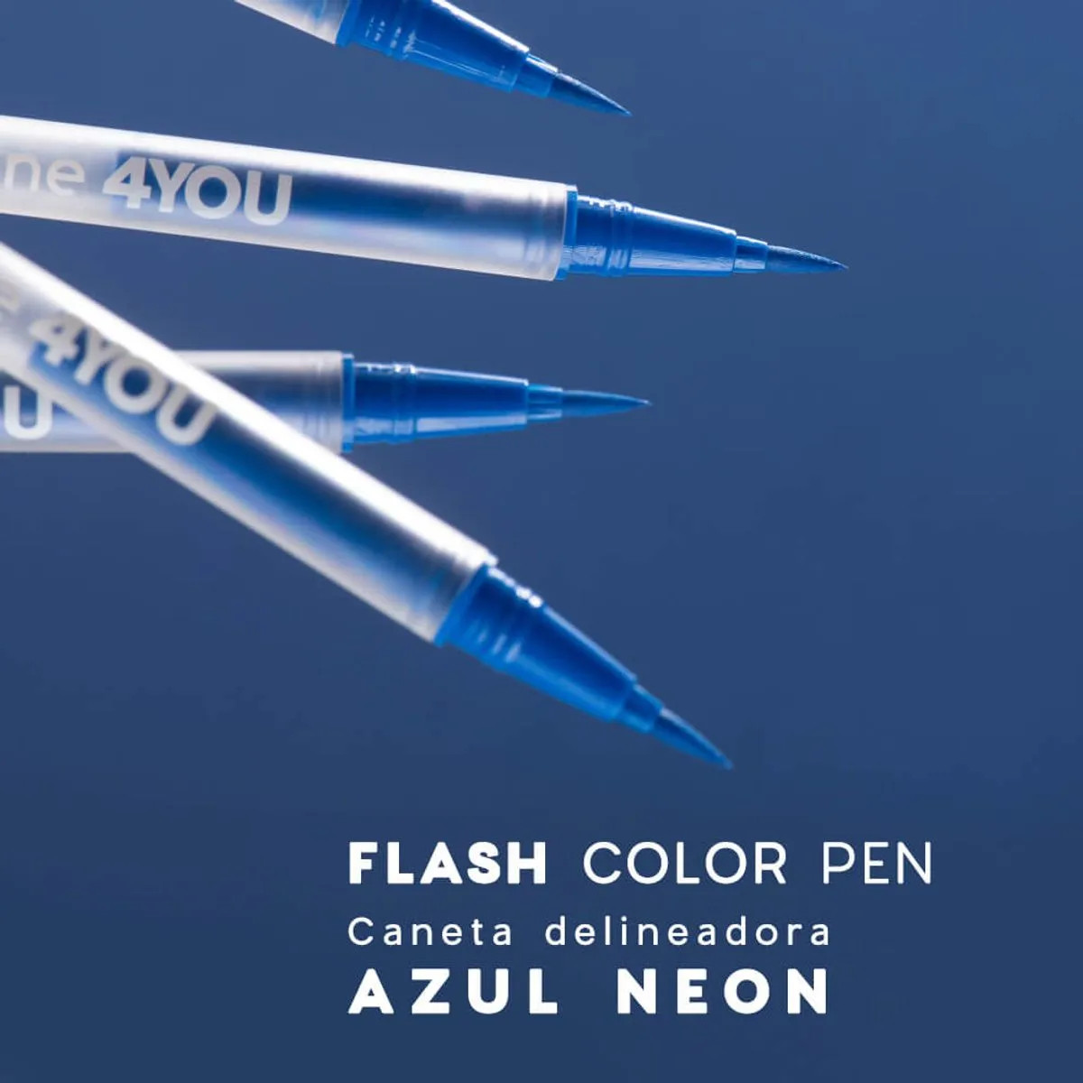 Caneta Delineadora Azul - Flash Color Pen Neon Blue 4you 1,2ml | Oceane (BR)