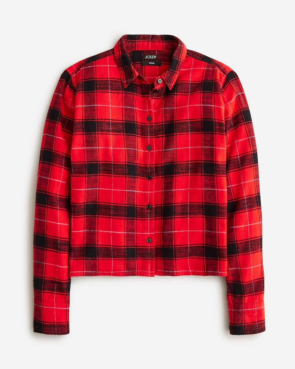 Cropped garçon shirt in plaid flannel | J. Crew US