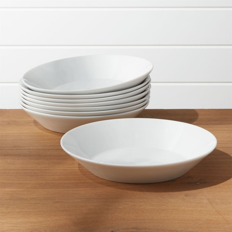 Verge Bowl Plates, Set of 8 + Reviews | Crate & Barrel | Crate & Barrel