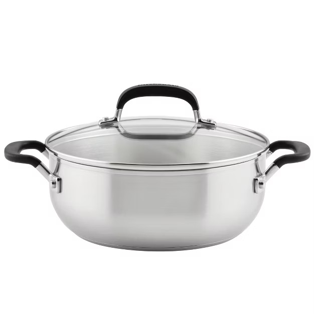 KitchenAid 4qt Stainless Steel Casserole Light Silver | Target