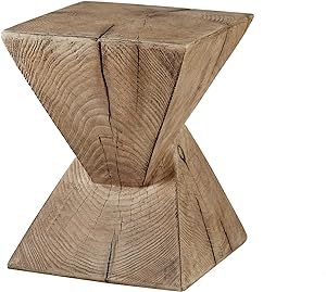 Ball & Cast Faux Wood Stump End Table Concrete Accent Side Table MgO Sofa Table Stand Stool, Natu... | Amazon (US)