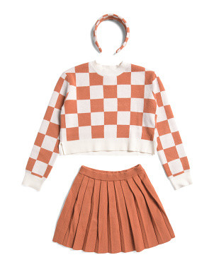 Girls Long Sleeve Sweater With Skirt And Headband | Kids' Sets | Marshalls | Marshalls