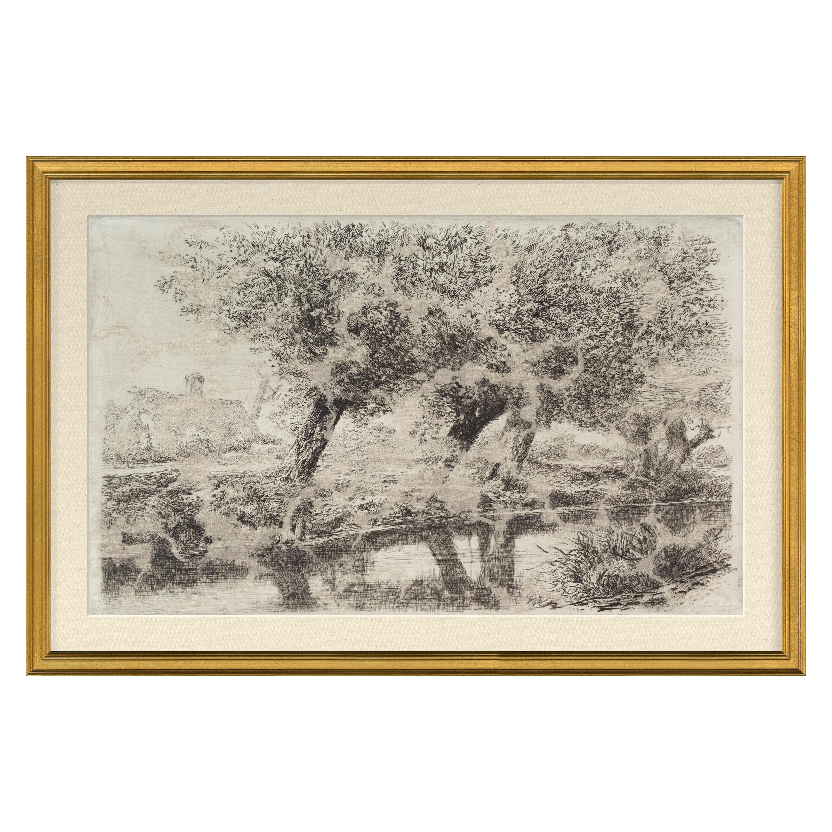 Vintage Etched Landscape 1 Print by Pastars, Cynthia | Perigold