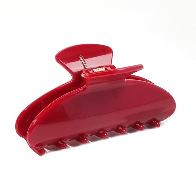 Cherry Red Hair Claw Clips for Women, Premium PC Material for Long-Term Use, 4.1 Inch Big Strong ... | Amazon (US)
