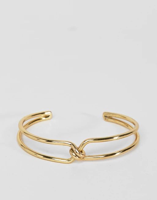ASOS DESIGN Double Row Knot Cuff Bracelet | ASOS UK