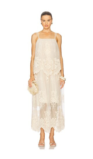 Lace Dress in Cream | Revolve Clothing (Global)