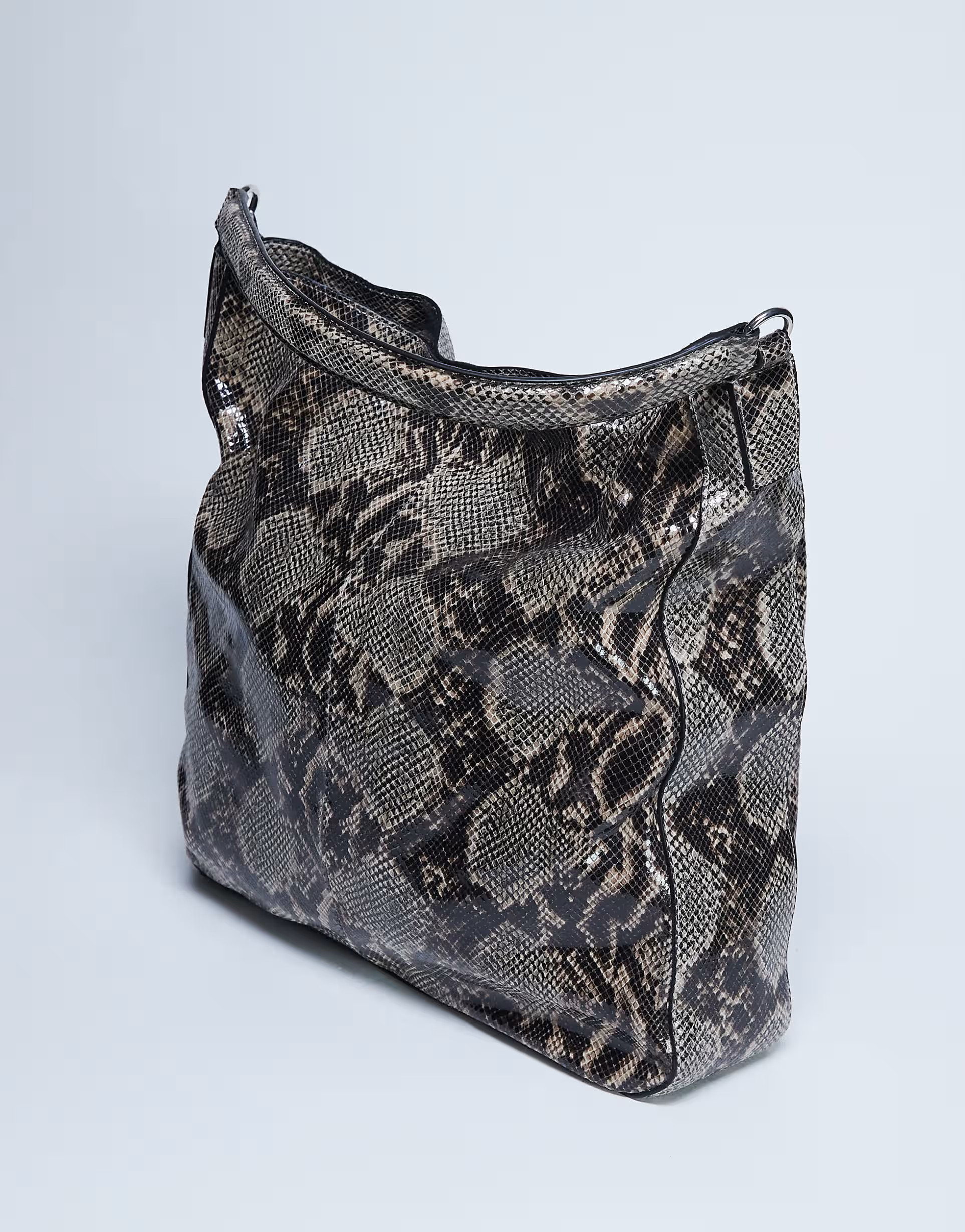 Topshop Sienna real leather shoulder bag in brown snake | ASOS (Global)