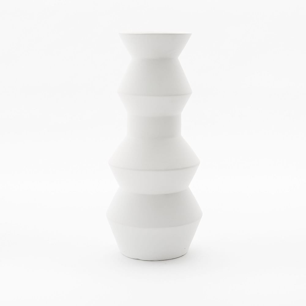 Totem Vase, 15&amp;quot;, White | West Elm (US)