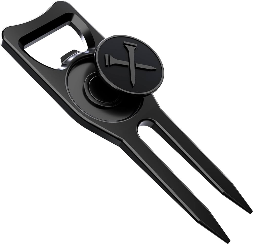 Blue Tees Golf 6-in-1 Premium Divot Tool & Ball Marker - Bottle Opener - Club Tee - Groove Cleane... | Amazon (US)